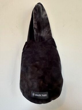 Spark Paws Black Plush Dog Hoodie
